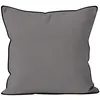 Image de Coussin en microfibre lavée 40x40 cm BOHEME gris par Soleil dOcre