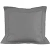 Image de Taie doreiller en coton 63x63 cm PERCALE gris par Soleil docre