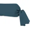 Image de Taie de traversin en coton 57 fils 45x205 cm UNI bleu canard par Soleil dOcre