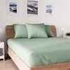 Image de Drap housse en coton 160x200 cm JERSEY vert deau par Soleil docre