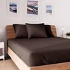 Image de Drap housse en coton 160x200 cm JERSEY brun par Soleil docre