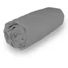 Image de Drap housse en coton 160x200 cm PERCALE gris par Soleil docre