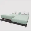 Image de Drap housse TPR en coton 57 fils 2x70x190 cm UNI vert deau par Soleil dOcre