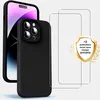Image de Coque antichoc compatible iPhone 15 Pro Noir + 2 protections écran - EVETANE