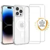 Image de Coque antichoc magsafe compatible iPhone 14 Pro Transparente + 2 protections écran - EVETANE