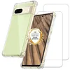 Image de Coque antichoc compatible Pixel 7a Transparente + 2 protections écran - EVETANE