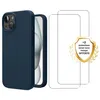 Image de Coque antichoc compatible iPhone 15 Bleu + 2 protections écran - EVETANE