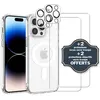 Image de Coque antichoc magsafe compatible iPhone 14 Pro Transparente + 2 protections écran et 2 protections objectif caméra - EVETANE