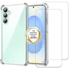 Image de Coque antichoc compatible Galaxy S24 Fe Transparente + 2 protections écran - EVETANE