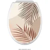 Image de Stickers Abattant WC - Lumaléa - Feuilles - Adhésif + Protection MATE - 35x43 cm