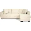 Image de Canapé dangle convertible réversible - 4 places - HAMILTON - Velours Beige - L 245 x P 150 x H 86 - Fabriqué en Ukraine