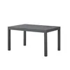 Image de Table de jardin extensible rectangulaire 6 à 10 personnes - Structure aluminium - L 135-270 x P 90 x H 75 cm - Gris foncé