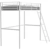 Image de Lit mezzanine ELIOT 90 x 190 cm - Métal - Sommier inclus - Blanc