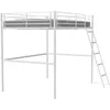 Image de Lit mezzanine en métal - ELIOT - Blanc - 140 x 200 cm - Sommier inclus
