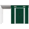 Image de Clarence - TOP* Hangar/Maison/ Abri de jardin - avec toit prolongé vert 277x107x181 cm acier EU9910