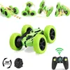 Image de RC Voiture Télécommandée 24Ghz Tourné à Double Face à 360 Degrés 4WD Voiture Tout Terrain Cadeau pour Enfant (vert)