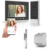 Image de Kit Visiophone filaire connecté Extel Code Connect avec digicode intégré son transformateur RAIL DIN et sa gâche électrique