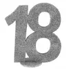 Image de CHIFFRE Anniversaire Vertical déco 18 pailleté ARGENT
