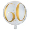 Image de Pour votre anniversaire vous souhaitez une décoration chic et élégante ? Le ballon métallique blanc avec lécriture et motifs en