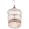 Image de Tirelire / Urne - CHALAYER - Cage oiseau - Métal rose gold - Vintage - Deux ouvertures