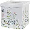 Image de Urne Décorative - SANTEX - Mariage Végétal - 20x20x20cm - Blanc