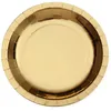 Image de Grande assiette métallisée doré or de 26cm en carton (x10) REF/7169