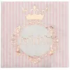 Image de 20 SERVIETTES DE TABLE JETABLE COURONNE PRINCESSE 25CM ROSE GOLD