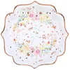 Image de 10 ASSIETTES CARTON MARIAGE FLEUR 21CM MULTICOLORE Multicolore- VAISSELLE JETABLE