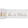 Image de Ruban de tulle - SANTEX - Vive les mariés - Or - 8 cm x 10 m - Polyester