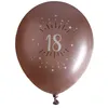 Image de Ballon en latex - SANTEX - 18 ans - Rose gold - Diamètre 30 cm - Lot de 6