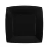 Image de 10 ASSIETTES CARTON BIO CARRÉES 23CM NOIR- VAISSELLE DE FÊTE