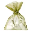 Image de Contenant sachet organdi - 10 - REF/2462 - Vert sauge/olive - 7 5×10 cm - lot 10 - Thème Champêtre
