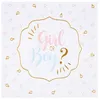 Image de Serviette en papier - Baby Shower - REF/7655 - Lot de 20 - Fille ou Garçon - Doré métallisé