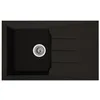 Image de Evier - Résine BMC - Noir - A encastrer - STRADOUR - Alineo 1C - 81 x 50 cm
