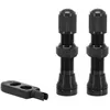Image de Valve de pneu tubeless P2R Schrader Velox - obus démontable - noir - 44 mm