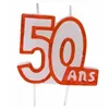 Image de Bougie anniversaire blanc/ROUGE 50 ans