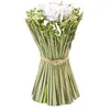 Image de COMPO ROSE FLEURS SÉCHÉES DANS GERBE 11X8CM BLANC