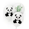 Image de 8 BALLONS LATEX PANDA BAMBOU Ø25CM BLANC