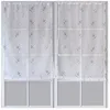 Image de Paire de Petits voilages Motif Floral Gris clair 60x120 cm