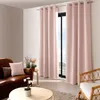 Image de Rideau occultant uni avec 8 oeillets Vieux rose 140x240 cm