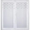 Image de Paire de vitrages droits sablés avec top à coeurs - Beige - 60 x 120 cm