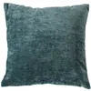 Image de Coussin déhoussable en velours Bleu Canard 40x40 cm