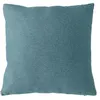 Image de Coussin déhoussable en velours chenillé Bleu Canard 40x40 cm