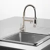 Image de Robinetterie Cuisine Logus mitigeur évier à douchette mobile façon inox Essebagno