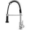 Image de ESSEBAGNO Robinet mitigeur de cuisine Plimo - Avec douchette - Noir et Chromé