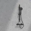 Image de New oneo ensemble de douche noir mat 3 pièces Essebagno