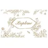 Image de CHEMIN DE TABLE BAPTÊME FLEURI 30CMX5M Or / Blanc