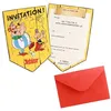 Image de Cartes dinvitation anniversaire - CHAKS - 12809-AX - Paquet de 8 - Astérix® - Jaune 10 x 148 cm