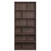 Image de Miliboo - Bibliothèque design finition bois foncé noyer L92 cm EPURE