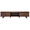 Image de Miliboo - Meuble TV vintage bois foncé noyer 2 portes L180 cm FIFTIES